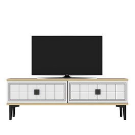 Hanah Home Yuka 120 Soporte para TV Roble Zafiro y Blanco